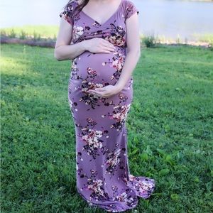 Pink Blush Maternity Gown
